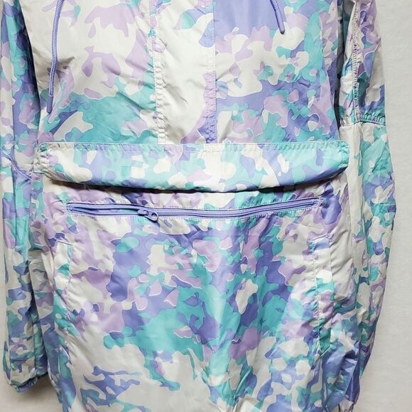 LAUREN James Ladies Pastel Camouflage Hooded Pull-over Anorak Jacket Windbreaker - Picture 6 of 15